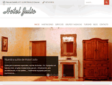 Tablet Screenshot of hoteljulio.com